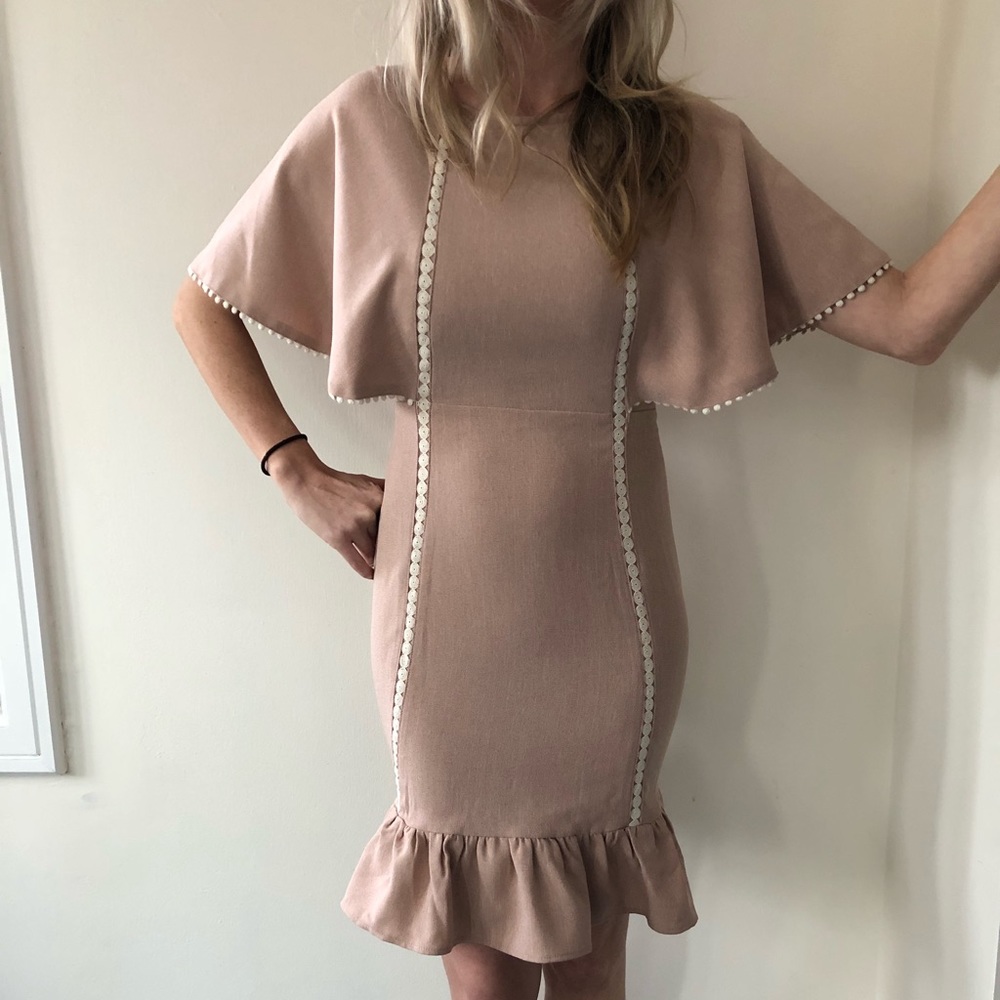 Moon river cape dress with open back XS